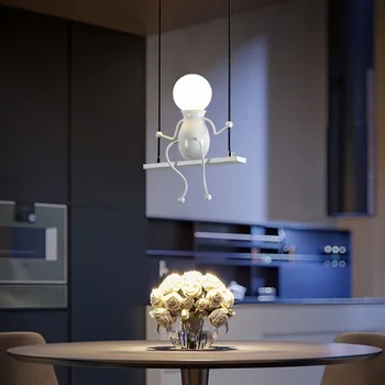 

Simple Nordic Style Creative personality Iron Villain Climb Up Loft Home Decoration Aisle Corridor Chandelier Lighting New 2020