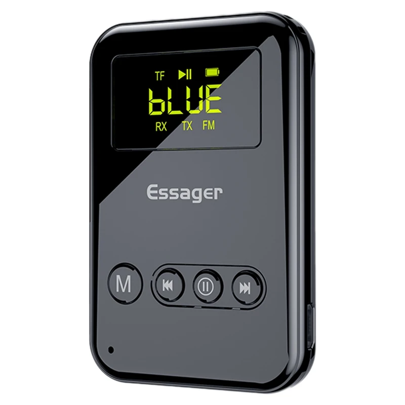 ESSAGER Bluetooth 5 0 o Transmitter Receiver 3 5mm Jack Aux o Wireless Adapter for PC TV Headphone Car