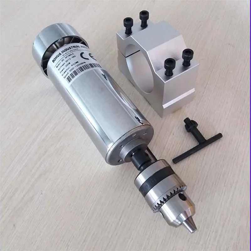 

1pcs 500W engraving machine DC spindle high rush air cooled spindle motor and bracket 1setLong mouth tightening 1.5mm - 10mm