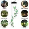 Outdoor Hanging Home Garden Romantic Hanging Pendant Wind Chimes Lights Led Solar Hummingbird Wind Chimes Color Changing Light 6