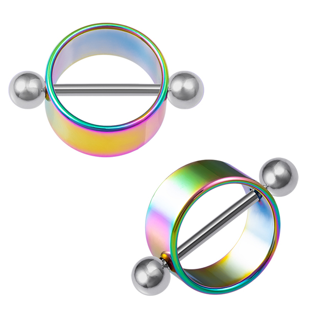 Rabbit Nipple Ring Piercing Barbell Shield Bar Rings Surgical Steel Sexy Adult Game for Women Breast Body Jewelry Gift 14G