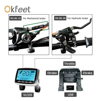 

Okfeet TSDZ Mid Drive Motor Tongsheng Hydraulic Ebrake Brake Sensor for VLCD5 Display