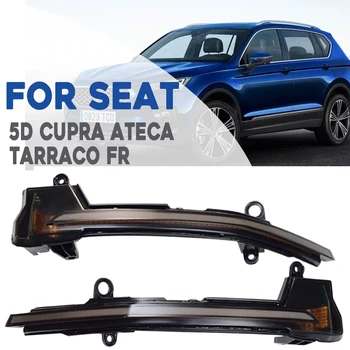 

2pcs For Seat 5D Cupra Ateca Tarraco 2016-2019 FR Dynamic LED Turn Signal Blinker Mirror flasher Light