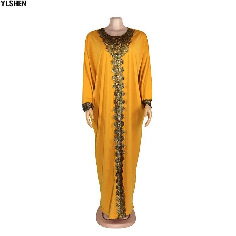 Super Size African Dresses for Women Dashiki Gold Embroidery Africa Skirt Clothes Super Stretch Robe Grand Boubou Africain Dress 03
