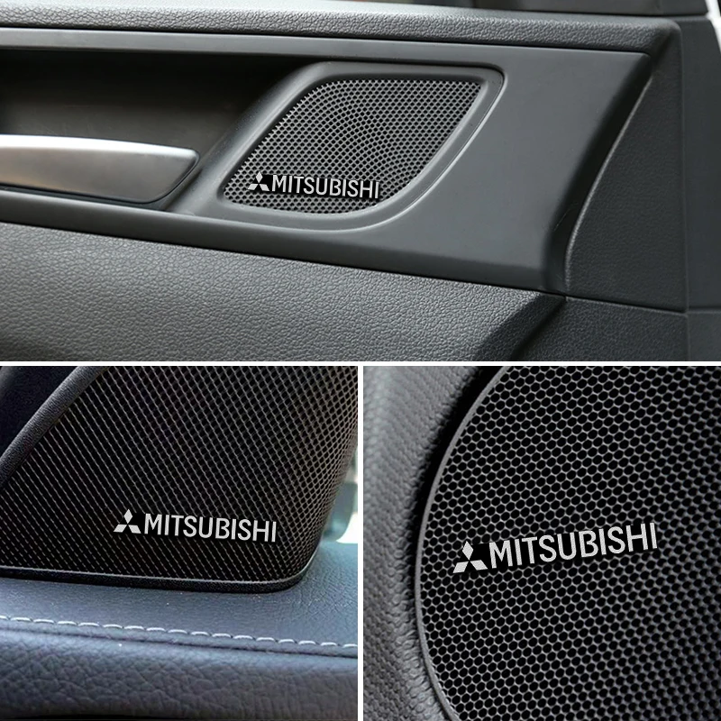 4 шт. алюминиевые 3D-наклейки на колонки Mitsubishi asx lancer outlander pajero | Автомобили и