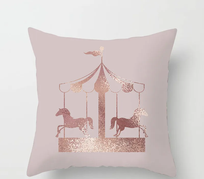 Наволочка персиковый Кожа вельвет Геометрическая наволочка украшение для дома