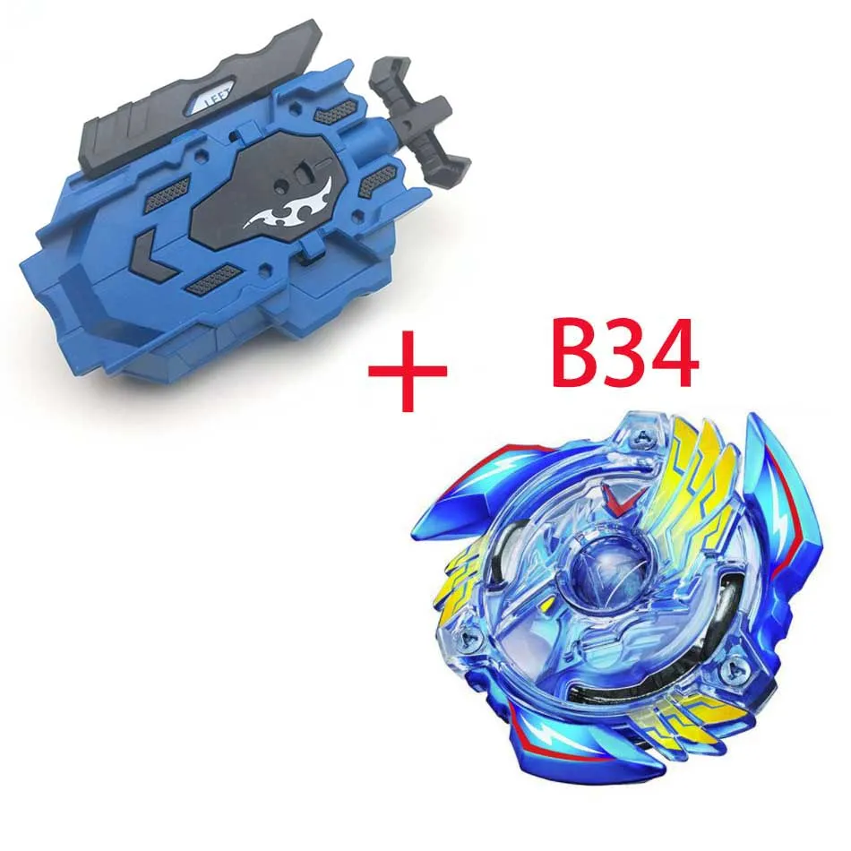 Beyblade Burst B-106 CHO-Z VALKYRIE. Z. Ev с левым и правым двухсторонним пусковым устройством, металлический бустер, топ стартер, гироскоп, спиннинговая игрушка для боя - Цвет: B34