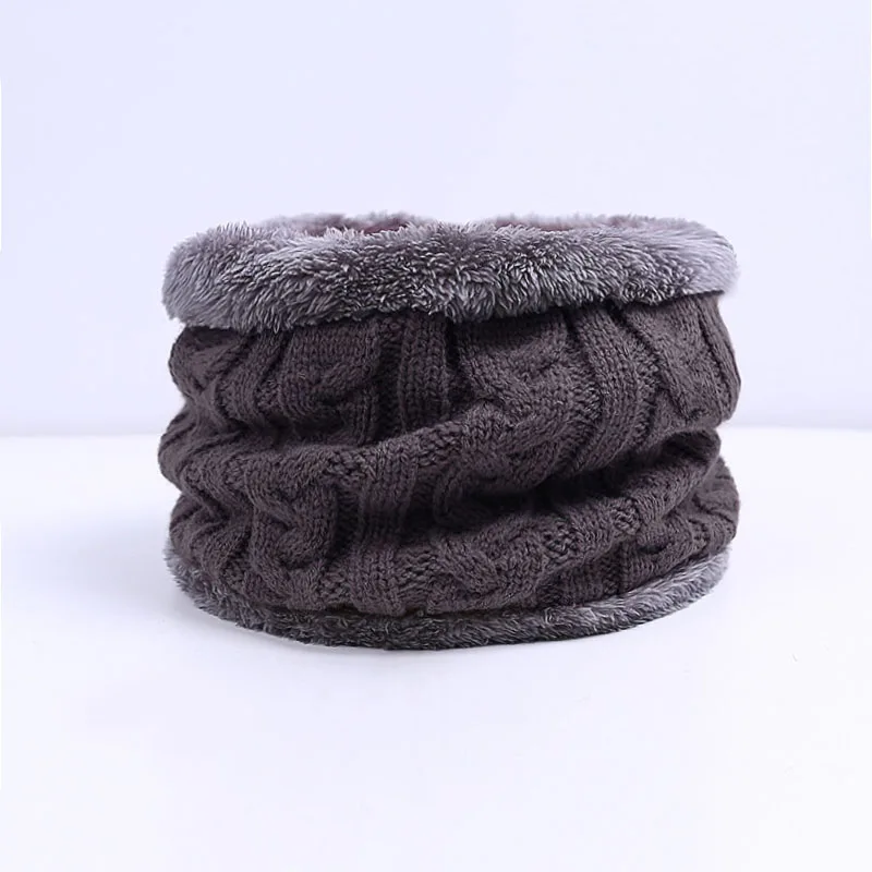 New Men Winter scarf Thickened Wool Collar Warm Scarf for woman fashion Knit Ring Scarf Comfort Scarf Scarves unisex male scarf