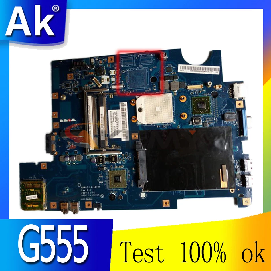 Akemy для Lenovo G555 Материнская плата ноутбука NAWA2 LA-5972P 11S69039841 69039841 разъем S1 DDR2