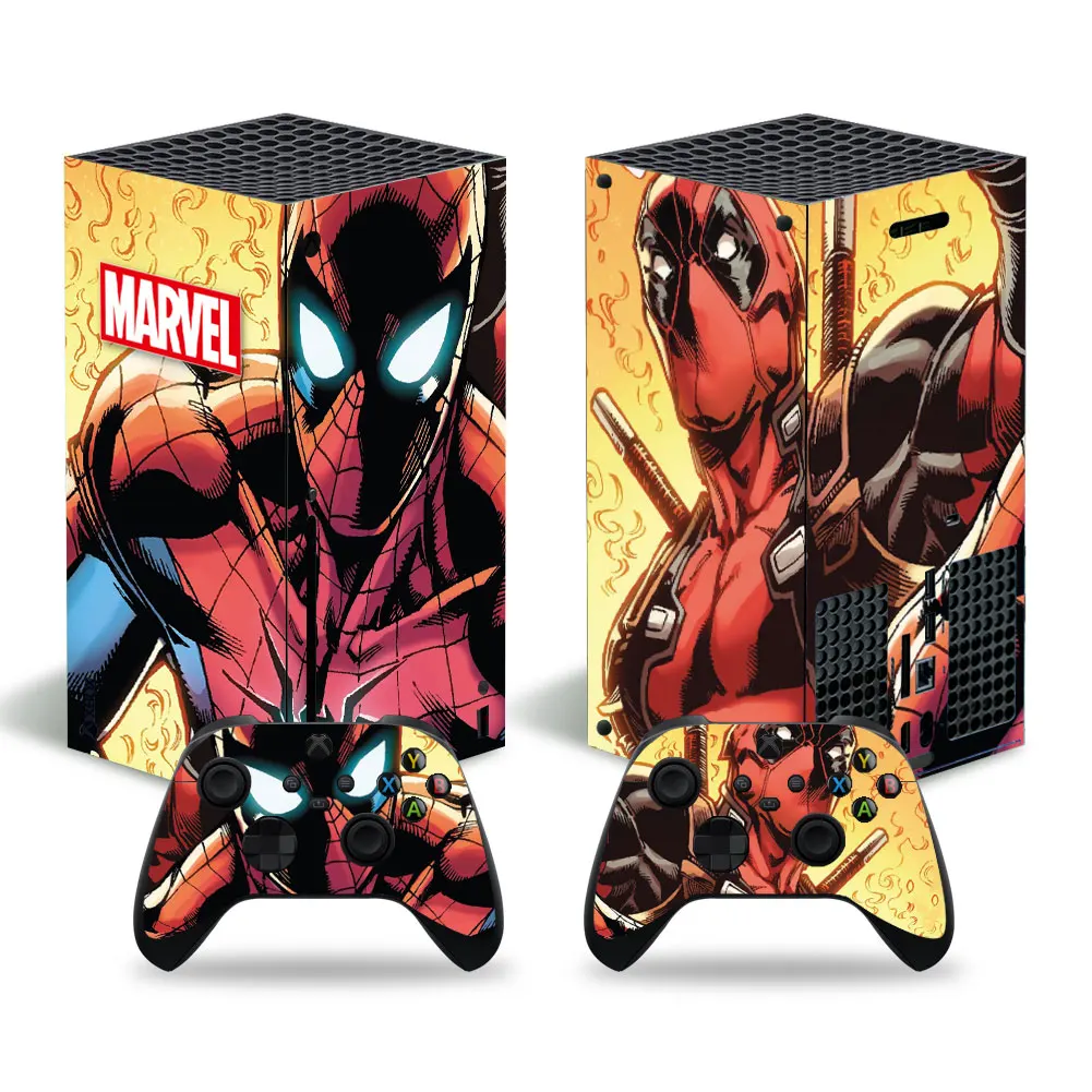 2021 Marvel Iron Man Skin Sticker Decal Cover for Xbox Series X Console and 2 Controllers Xbox Series X Skin Sticker Vinyl 