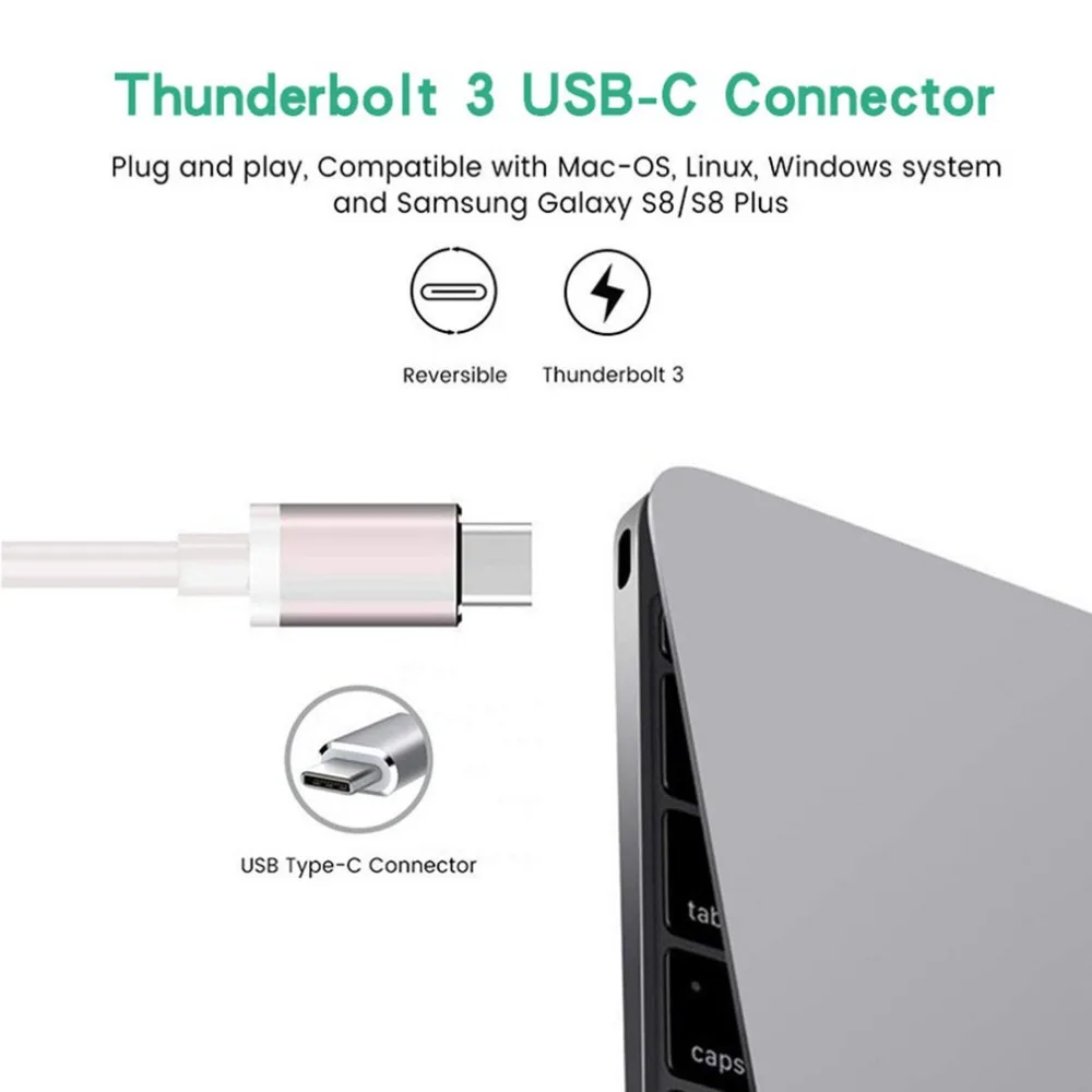 USB C концентратор USB C 3,1 к HDMI DP Displayport VGA DVI адаптер type C к HDMI VGA 1080p видео конвертер для Macbook