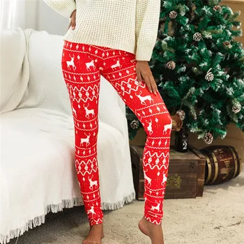 

Christmas Women Long Pants Graphic Print Pocket Loose Casual Warm Winter Pants Trousers Pants Spodnie Damskie O11