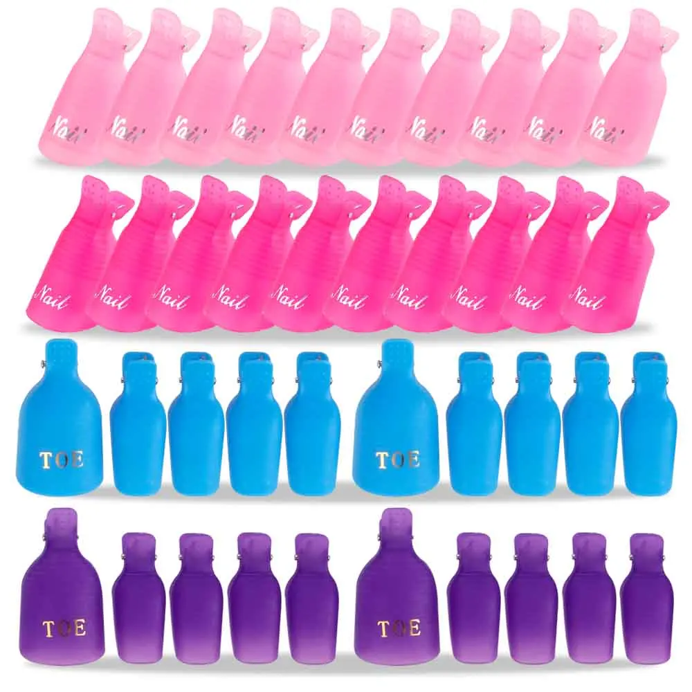 Пластиковые зажимы для ногтей замачиваемые 20 шт. | Красота и здоровье