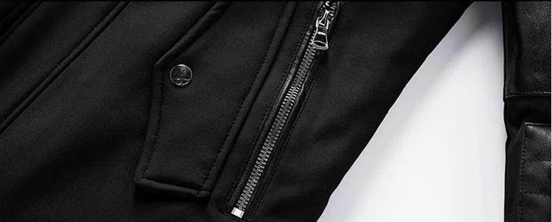 Mcikkny Men's Winter Windbreak Long Jackets Coats With Fur Collar Thermal Parkas For Male Overcoats Size S-XXL (6)