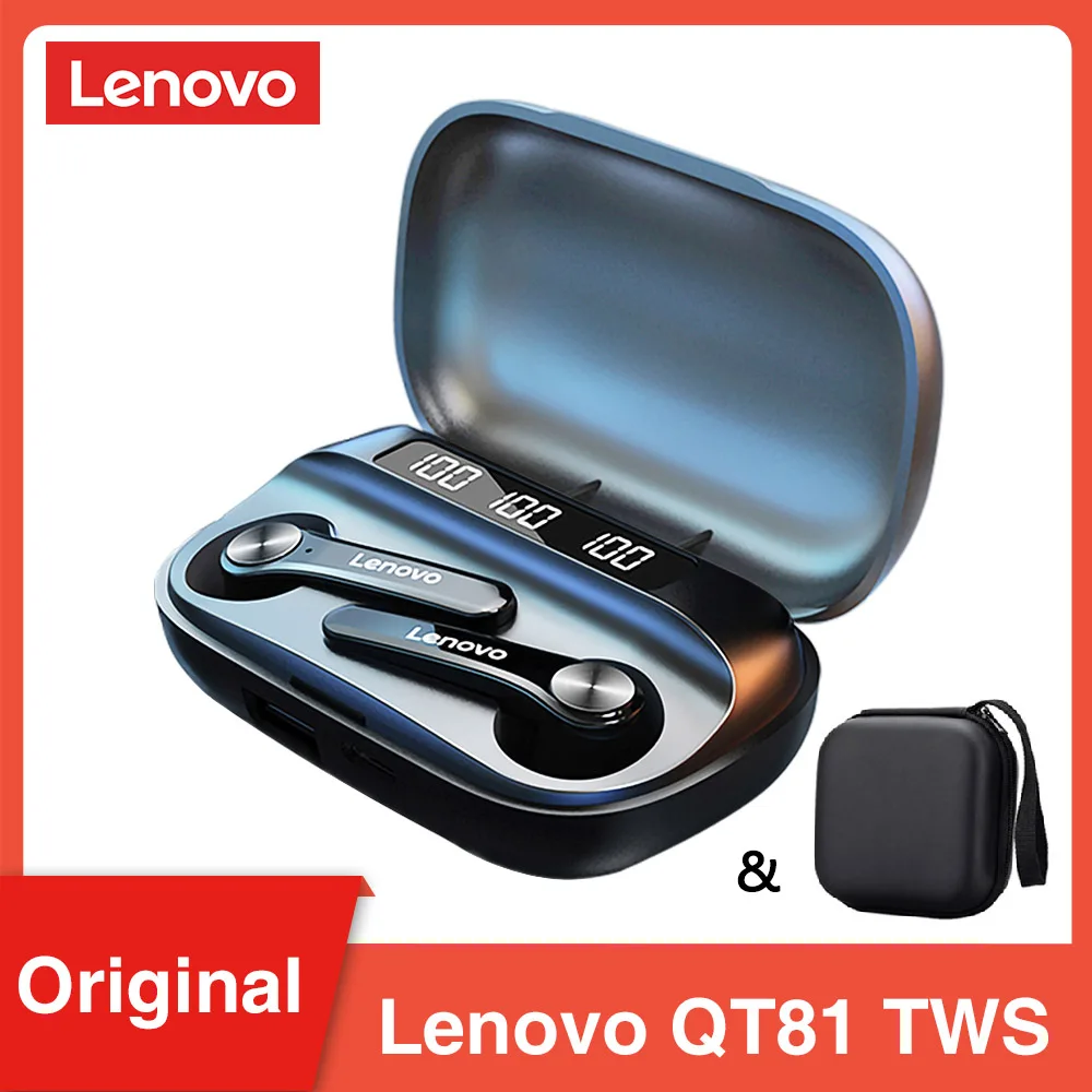 Lenovo QT81 TWS Bluetooth Earphone BT5.0 Low Latency Gaming Wireless Headphone Bass Stereo True Earbuds | Электроника