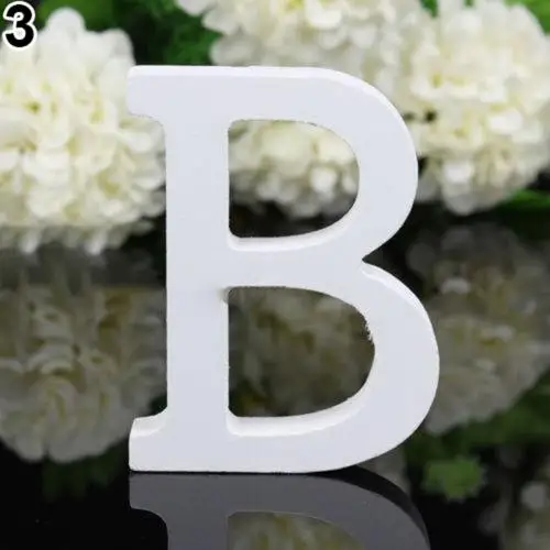 Wooden Letter wedding decoration Alphabet Word Wood White English Letters For Kids Boy Girls Baby Shower Happy Birthday Wedding - Цвет: 23