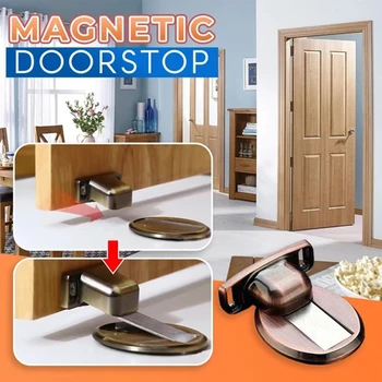 

Magnetic Door Holder Stopper Invisible Doorstop Wall Floor Mount Safety Catch Resistor Door Holder Dropship