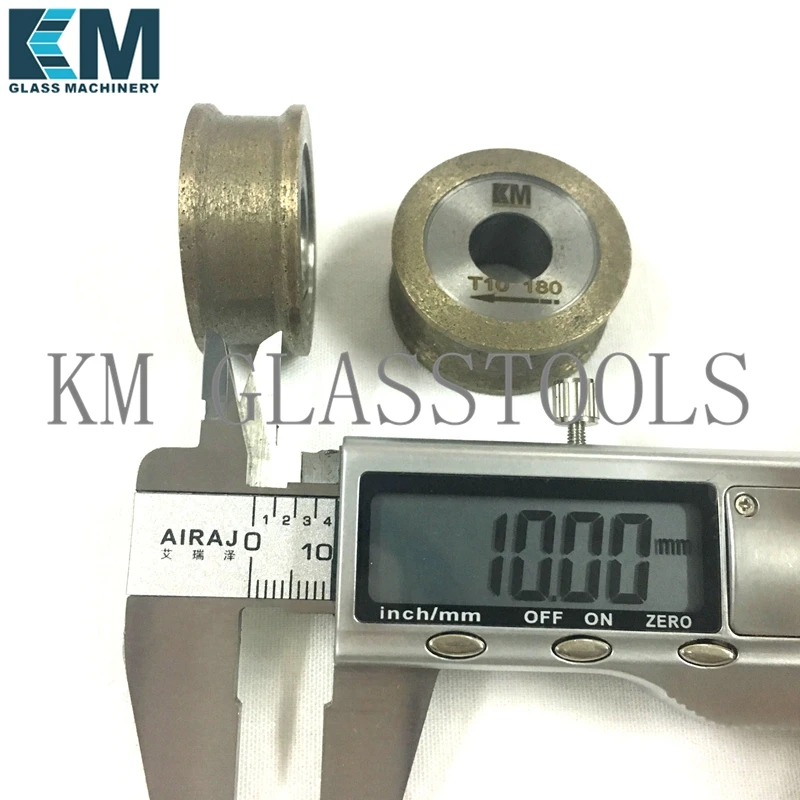 Size:35x12xFA3-24mm(For thickness 3-24mm glass)Peripheral Daimond wheels Flat edge wiht arris,For Hand glass grinding machine.