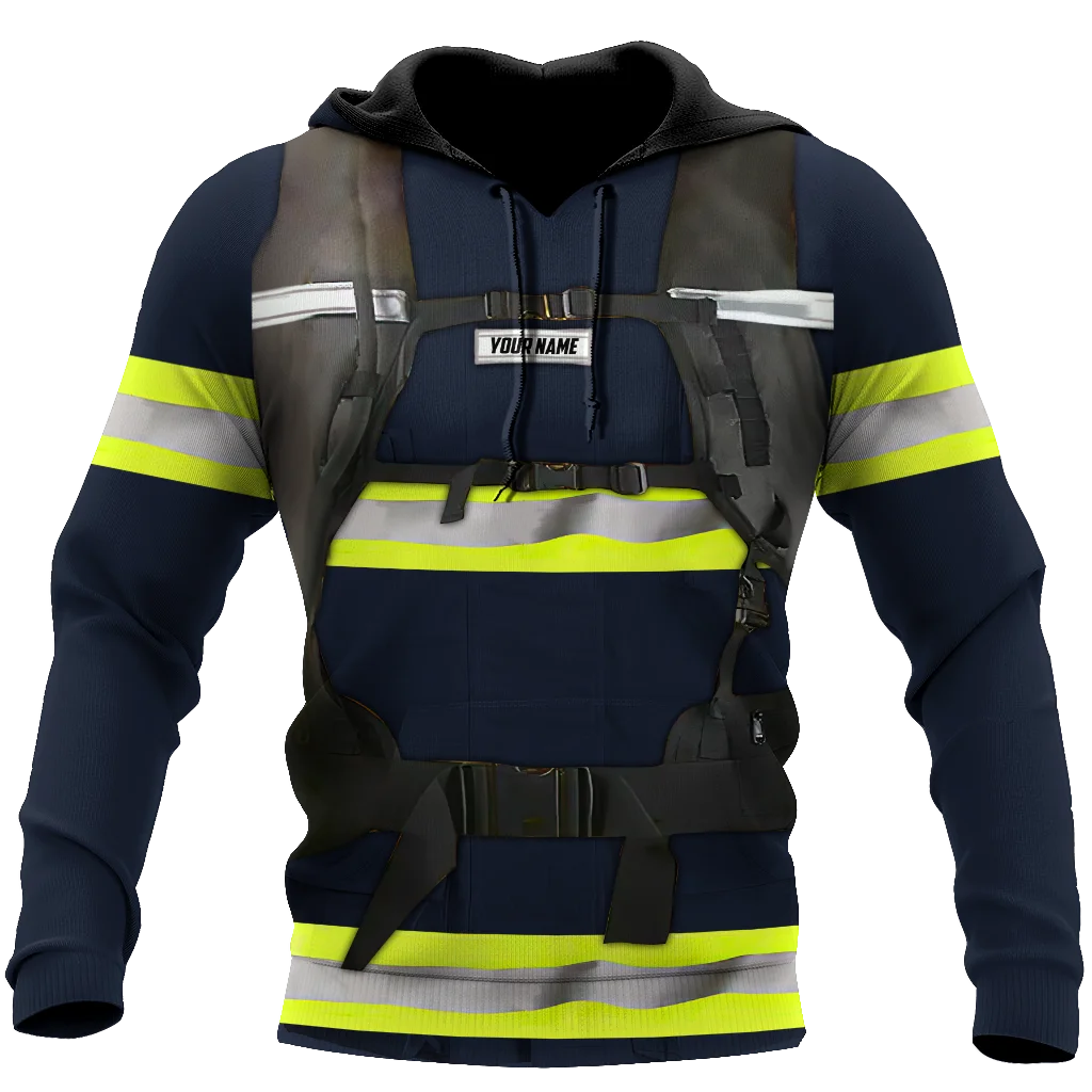 Anpassen Name Brave Firefighter 3D Gedruckt Männer Herbst Hoodie Unisex Mit Kapuze Sweatshirt Streetwear Casual Zipper Hoodies DK419 – Detail 6