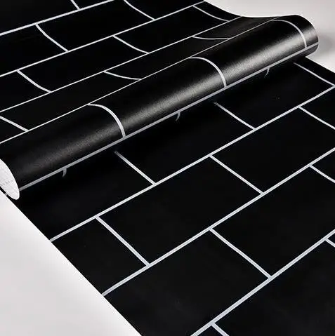 Black brick Водонепроницаемые износостойкие самоклеящиеся наклейки для ванной комнаты, обои для туалета, пола, плитки, наклейки для пола, обои, наклейки для плитки - Цвет: Black brick