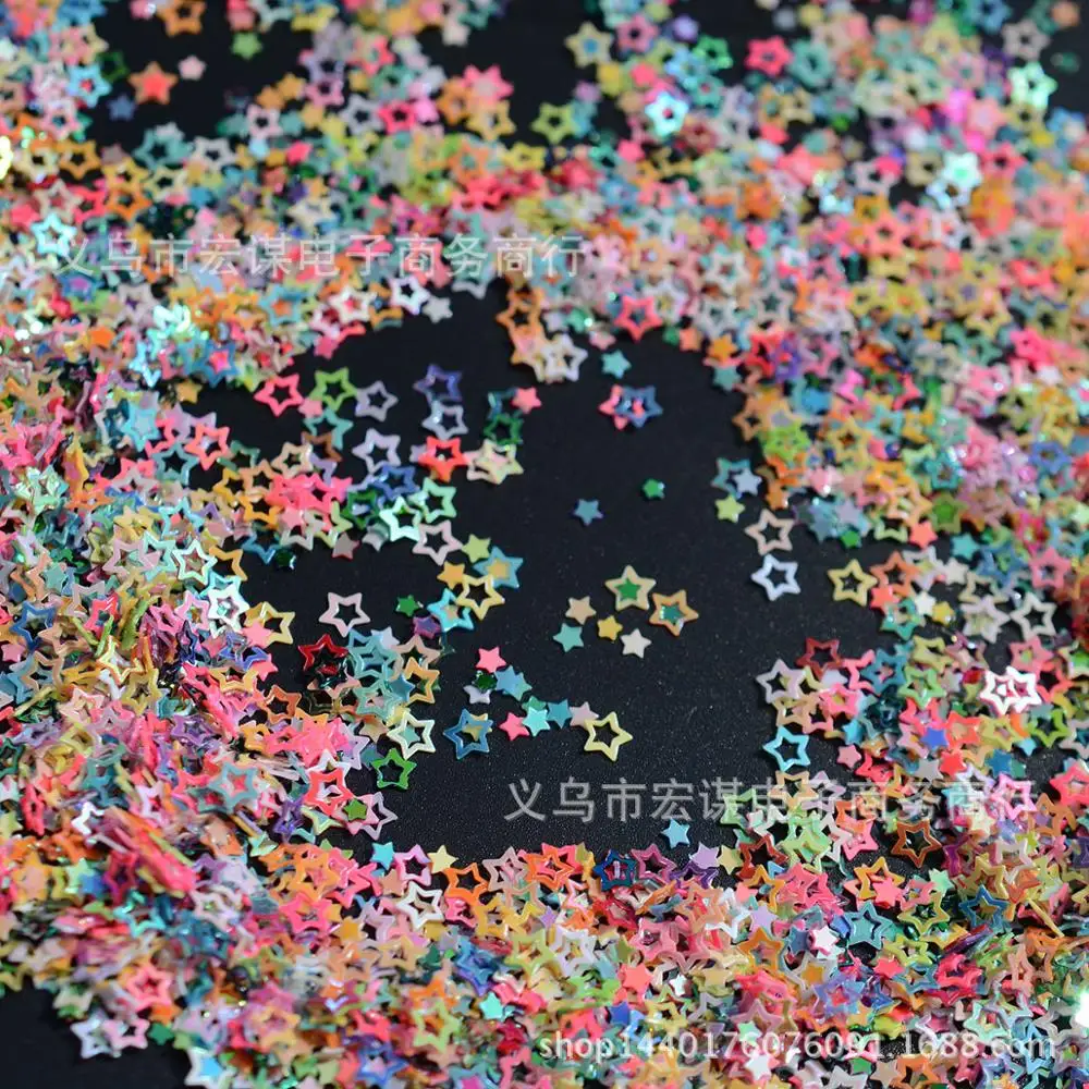 

3mm/Magic star/Wedding Peanut Day Party/15 grams Sequins PVC Flat for DIY Card Making Craft Color Collection