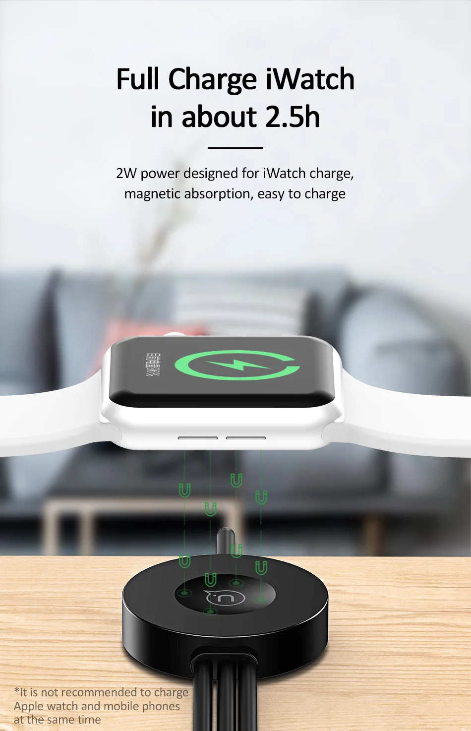 USAMS Qi Беспроводное зарядное устройство для Apple Watch Series 5 4 3 2 1 4 в 1 usb кабель для зарядки и передачи данных для iPhone usb type C Micro USB кабель