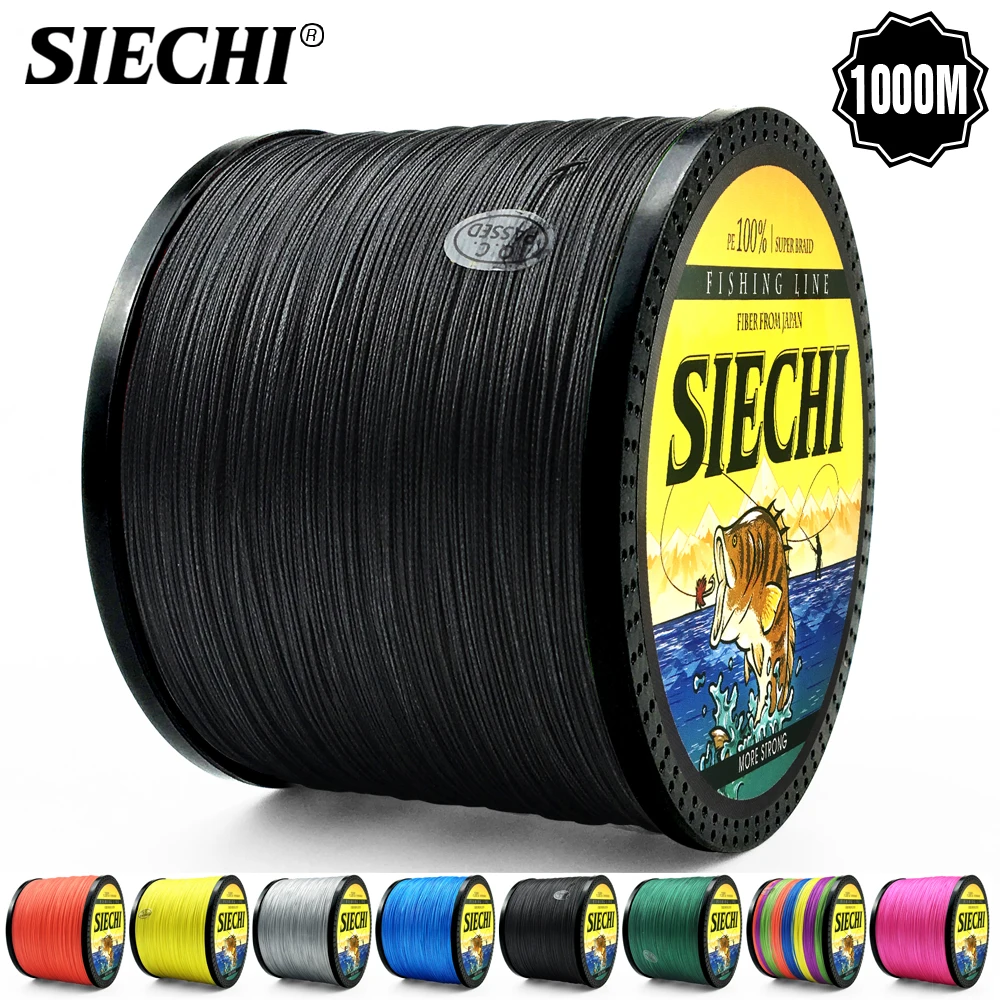 4 нити 8 нитей 1000 м 500 300 многоцветная плетеная рыболовная леска SIECHI PE улучшенный