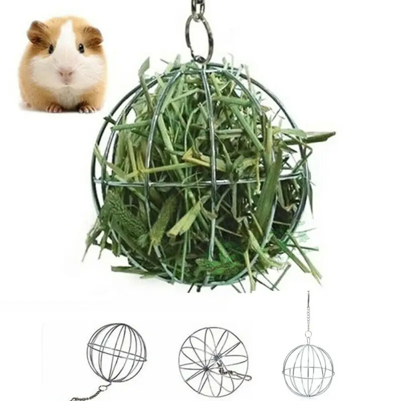 New Feed Dispense Exercise Hanging Hay Ball Pet Guinea Pig Hamster Pet Toy US 