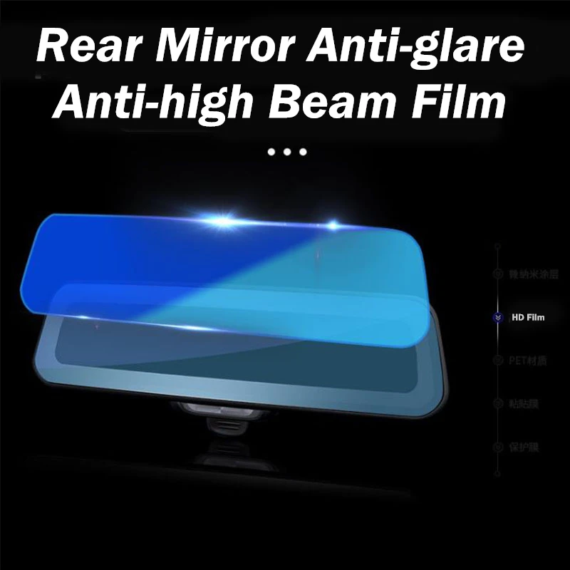Универсальная противобликовая пленка для зеркала заднего вида автомобиля