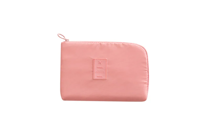 Дорожная цифровая сумка для хранения, косметическая сумка, сумка для мытья, водонепроницаемая, портативная, зарядное устройство, кабель для передачи данных, Сортировочная сумка, косметичка - Цвет: Pink