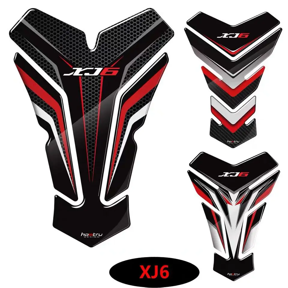 

3D Carbon-look Motorcycle Tank Pad Protector Decal Stickers Case for Yamaha XJ6 XJ6N XJ6S Tank