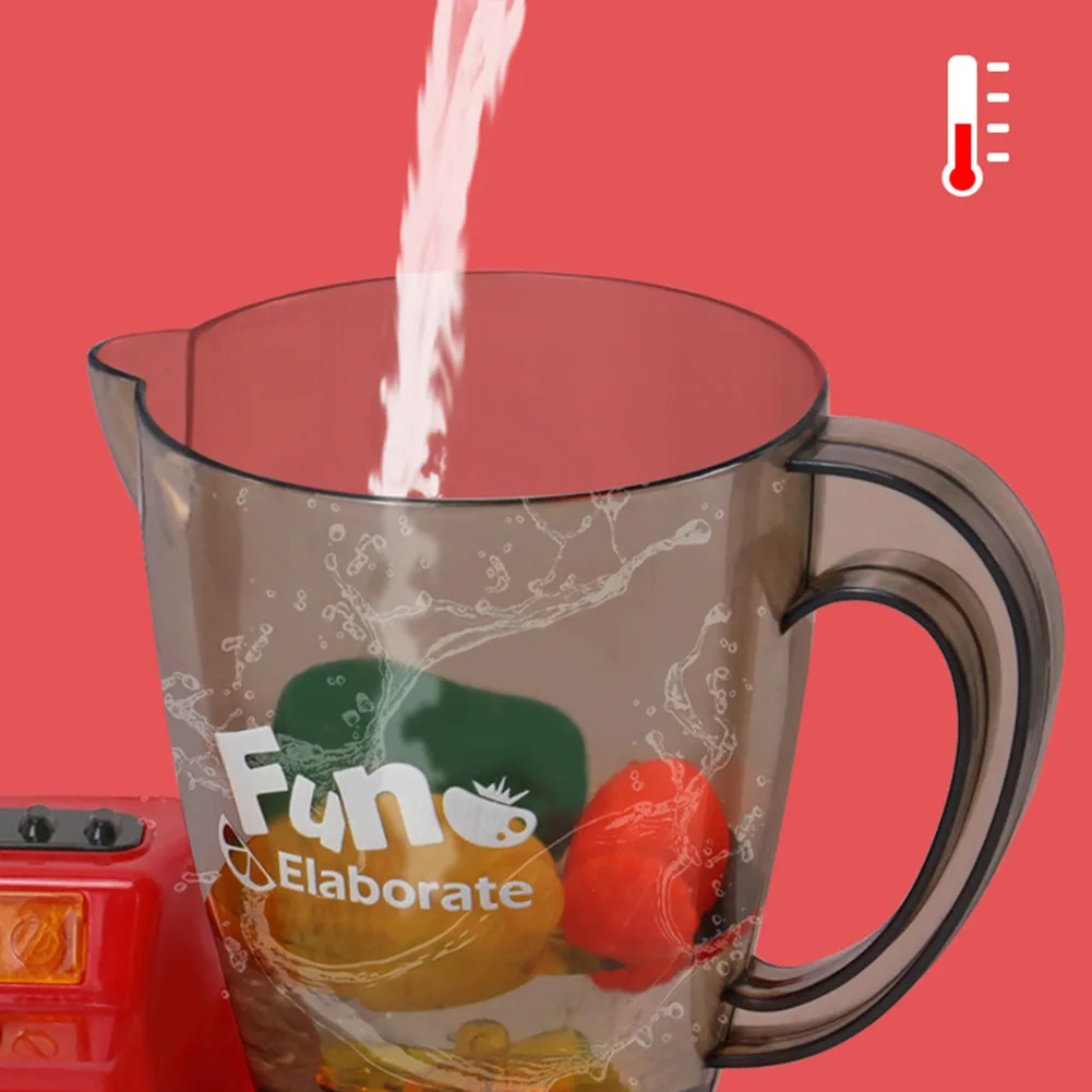 Small Simulation Fruit Juicer Mixer LED Music Kids Girls Pretend Play Kitchen Appliance Toy Gift Set