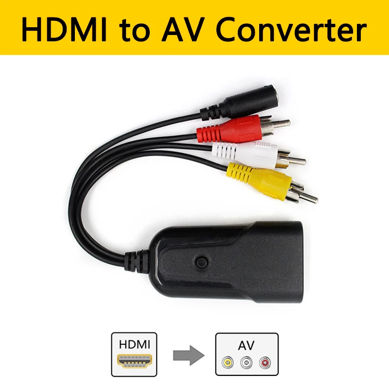HDMI в AV/CVBS 3RCA композитный видео аудио конвертер HDMI2AV адаптер Поддержка NTSC/PAL для