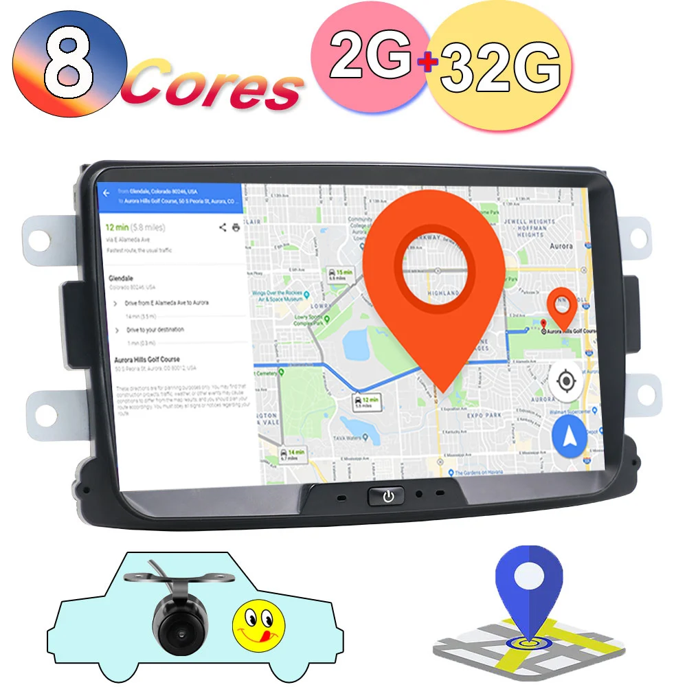 2 din Android 9,0 кассетный плеер рекордер для Duster/Logan/Dacia/Sandero/Captur/Lada/Xray 2/Logan 8 Core Мультимедиа gps радио