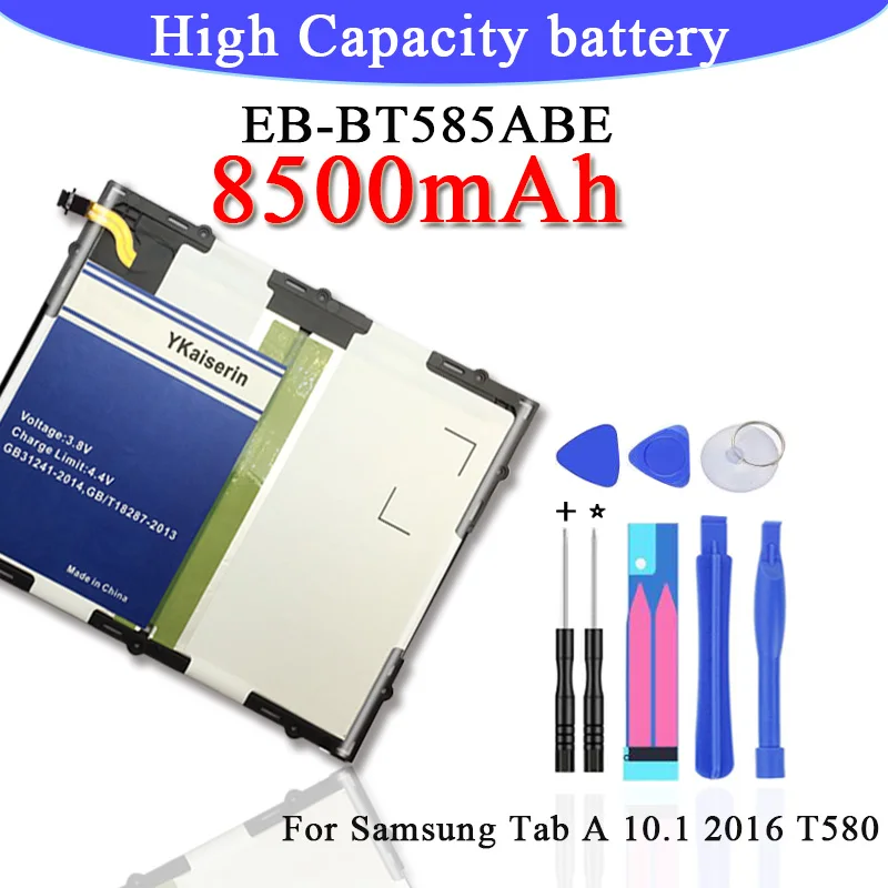 8500 мАч EB-BT585ABE Сменный аккумулятор для samsung Galaxy Tablet Tab A 10,1 T580 SM-T585C T585 T580N+ Бесплатные инструменты