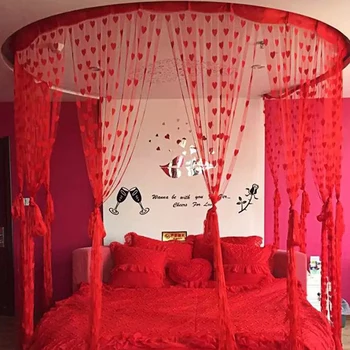 

Ready Made String Curtains W1m H2m Heart Shape Romantic Tulle Curtain For Living Room Door Partition Wall Vestibule Curtain