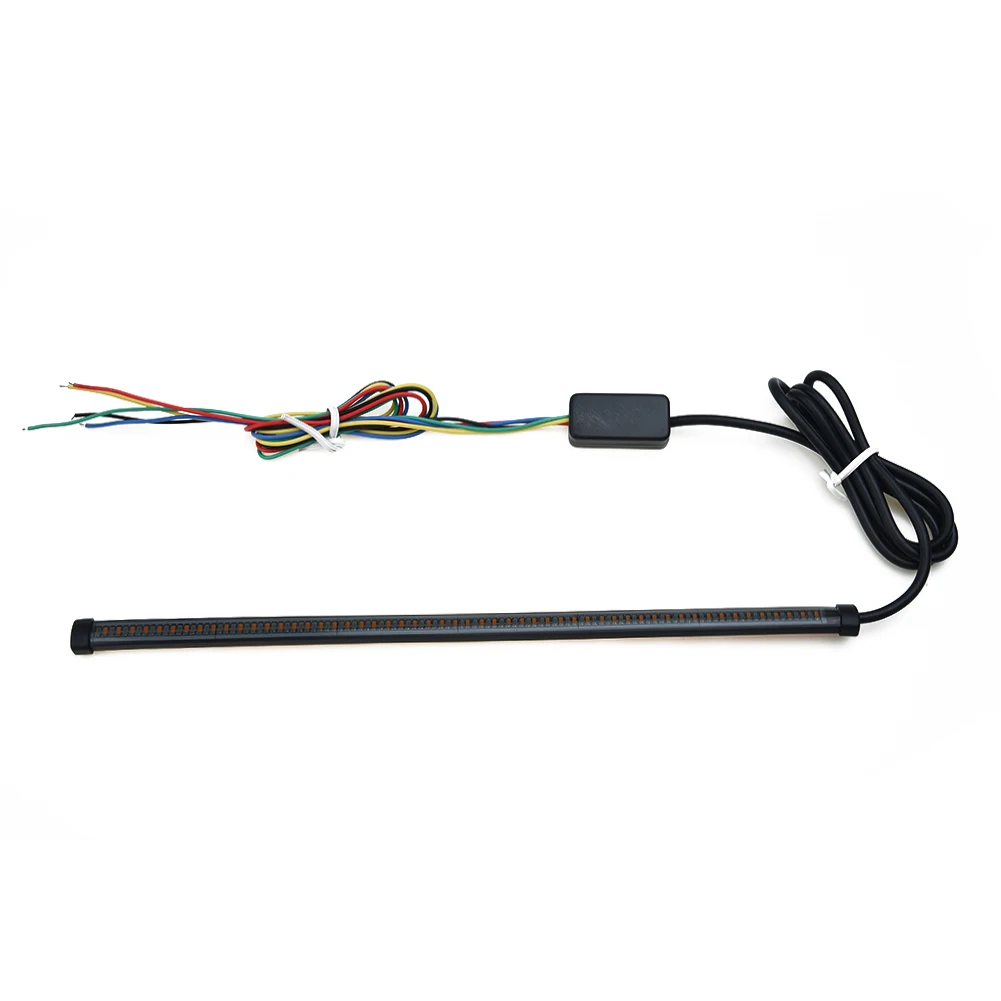 

30cm Motorcycle Light Bar Strip Tail Brake Stop Flowing Water Turn Signal Light LED Integrated Red Yellow Color