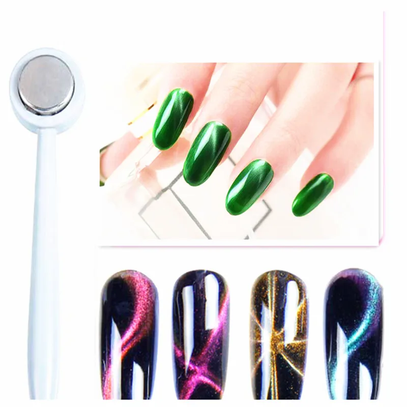 Double Headed Nail Art Magnet Stick Cat Eyes Magnet for Nail Gel Polish 3d Line Strip Effect Strong Magnetic Pen Tools