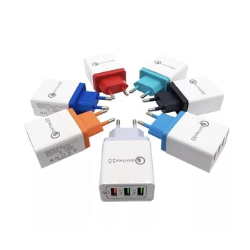 

Universal 3 Port USB Charger EU/US Quick Charge 3.0 5V 3A Fast USB Charger Quick Charge For iphone iPad Samsung Xiaomi Huawei