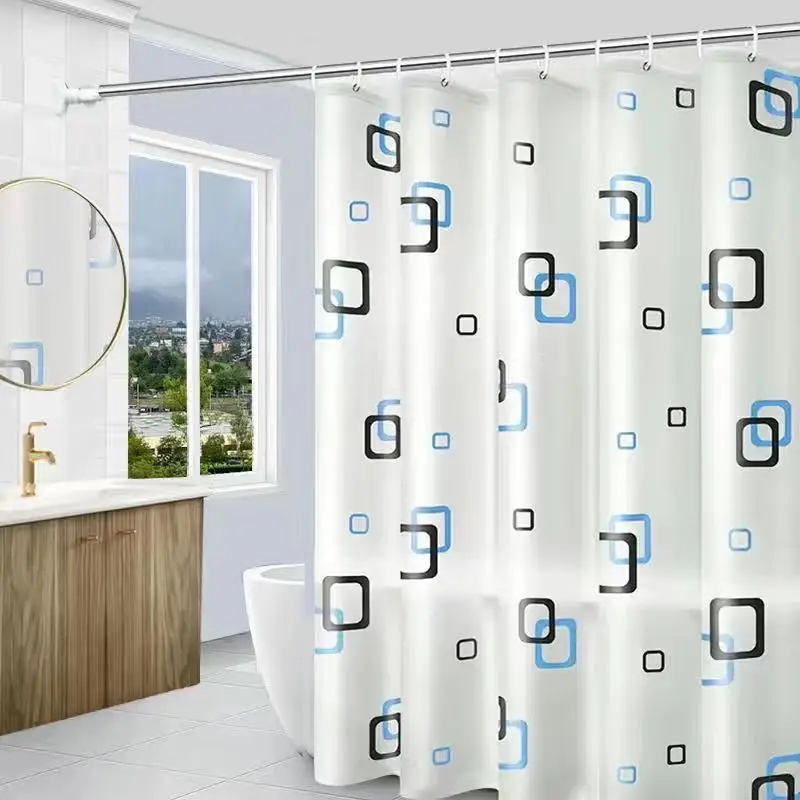 W120*H180CM Eco friendly PEVA Bathroom Waterproof Shower Curtain