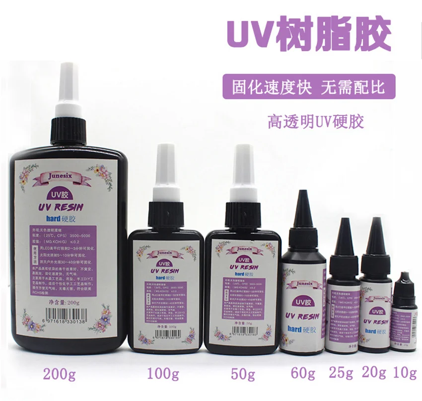 Hard UV Resin Glue Crystal Clear Ultraviolet Curing Epoxy Glues Solar Cure Sunlight Activated DIY Jewelry Making Tools | Обустройство