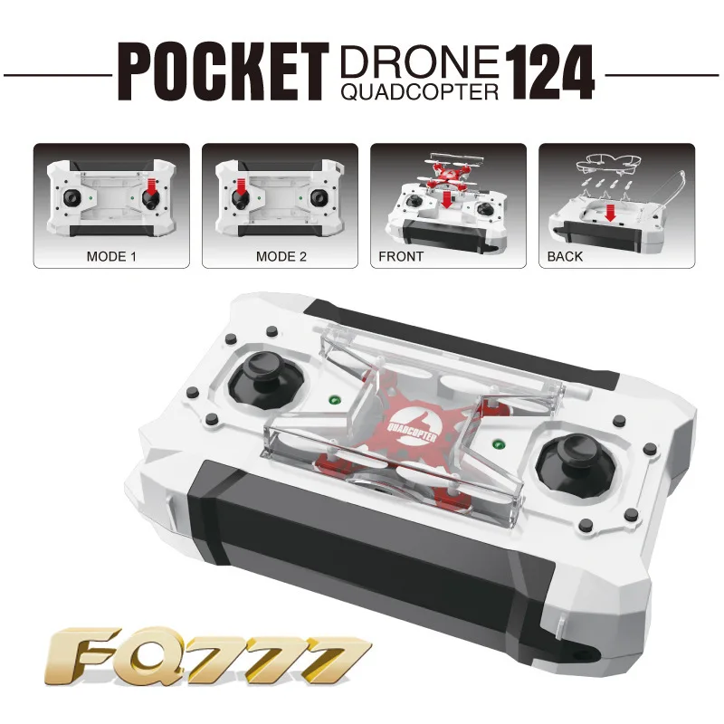 

Fq777-124 Mini Quadcopter Pocket Unmanned Aerial Vehicle Children Electric Remote Control Aircraft Toy Model