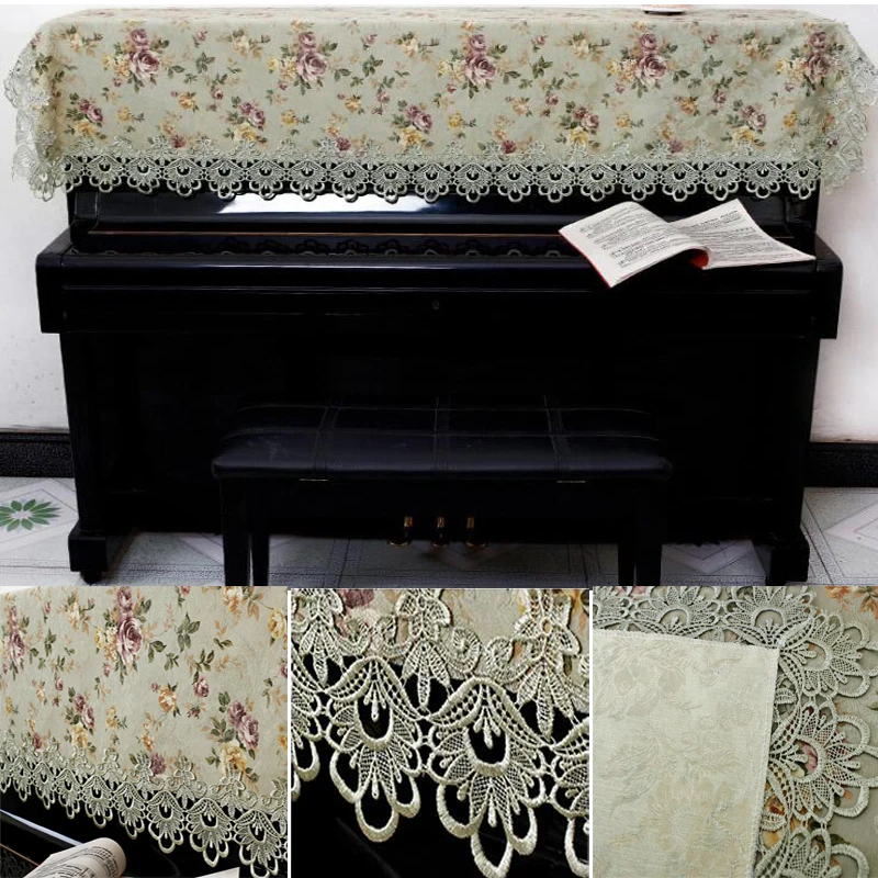 

90x180cm Lace Piano Cover Deco Piano Cloth General Dust Proof Cover Home Decoration Birthday Wedding Gift