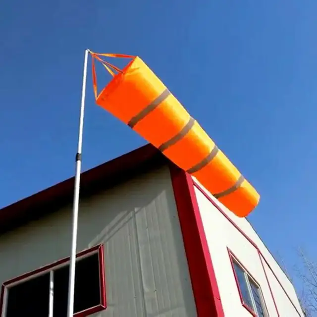 80 Cm-Es Zászló A Repülőtér Windsock Kertjéhez Fényvisszaverő Övek Kültéri Használatú Repülés Táska Mérési Szél Irány Rip-Stop - Image 2