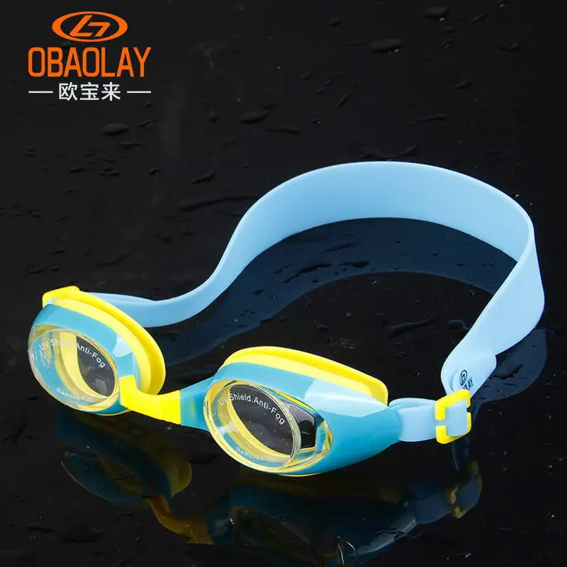 Плавательный продукт, большая оправа, очки из силикагеля, высокое разрешение, гладкое стекло, Ob975, водонепроницаемые, противотуманные, детские плавательные очки