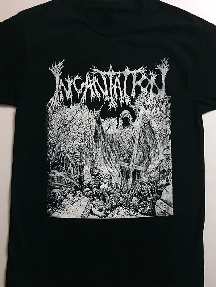 INCANTATION/футболка с металлической иммолляцией для мужчин и женщин; модная футболка унисекс; ; Размеры S-3XL