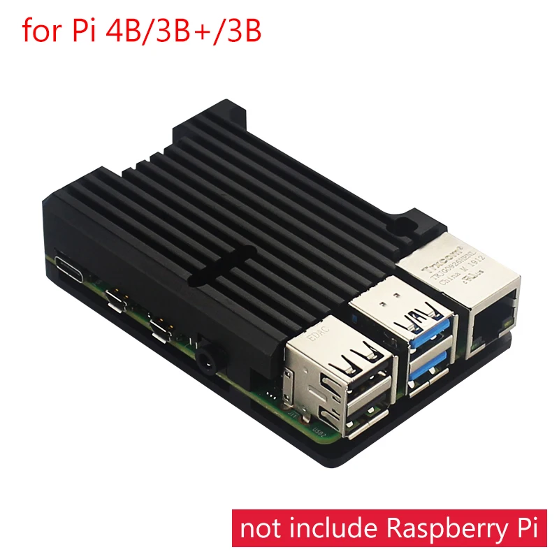 

Raspberry Pi 4 Aluminum Case CNC Black Box Armour Shell for Raspberry Pi 4 Model B
