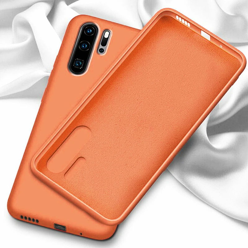 Жидкий силиконовый чехол для huawei P30 Pro P20 Lite P10, Мягкий противоударный чехол для huawei mate 30 20 10 P Smart Plus
