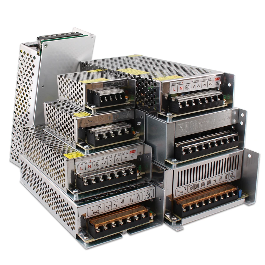 12 В источник питания AC DC 2A 3A 5A 10A 15A 20A адаптер 220-12 в 500 Вт 220 светодиодный