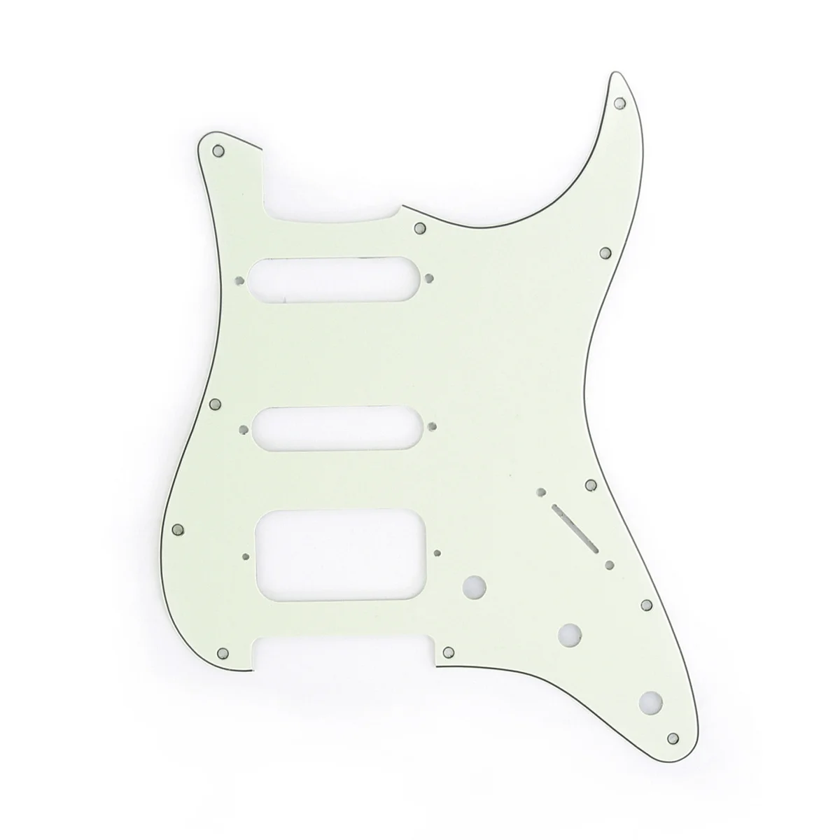 Musiclily Pro 11-Hole Round angle HSS Guitar Strat Pickguard для США/мексиканской Stratocaster открытый